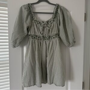 American Eagle Cotton Coquette Peasant Dress